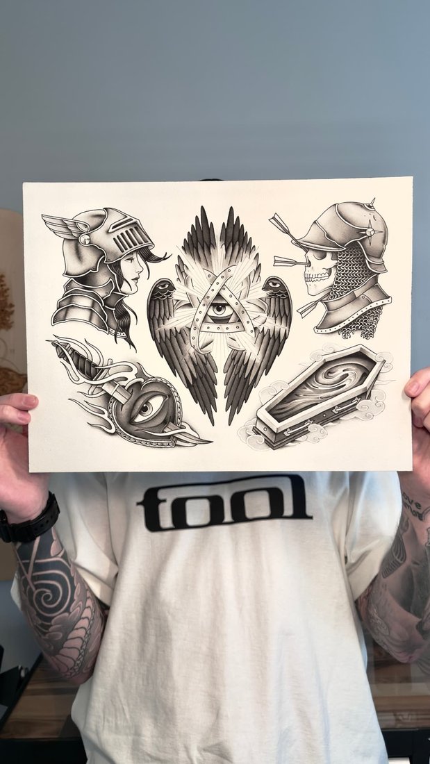 Sheet of flash designs
